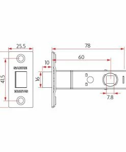 SABRE TUBULAR LATCH 60MM Latches