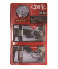 LOCKWOOD 001 DOUBLE CYLINDER DEADLATCH TWIN PACK (CHROME PLATE ONLY) Locking Solutions