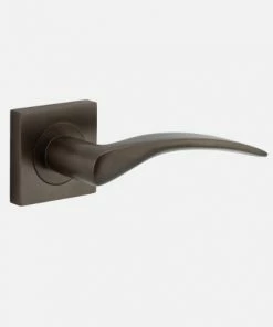 IVER DOOR LEVER OXFORD SQUARE ROSE BACKPLATE Door Handles & Levers