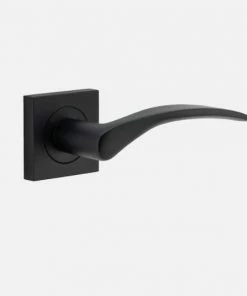 IVER DOOR LEVER OXFORD SQUARE ROSE BACKPLATE Door Handles & Levers