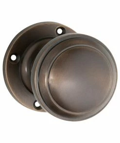 TRADCO DOOR KNOB MILTON ROUND ROSE PAIR