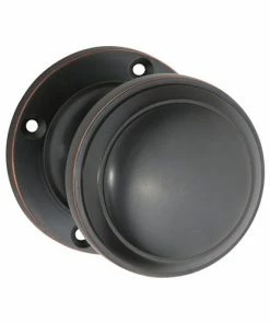 TRADCO DOOR KNOB MILTON ROUND ROSE PAIR