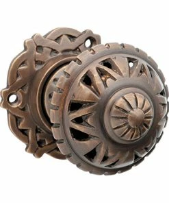 Handles & Hardware TRADCO DOOR KNOB FILIGREE ROUND ROSE PAIR