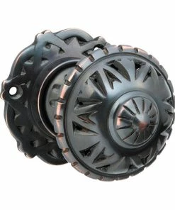 Handles & Hardware TRADCO DOOR KNOB FILIGREE ROUND ROSE PAIR