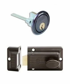 LOCKWOOD 100 NIGHTLATCH BROWN BODY