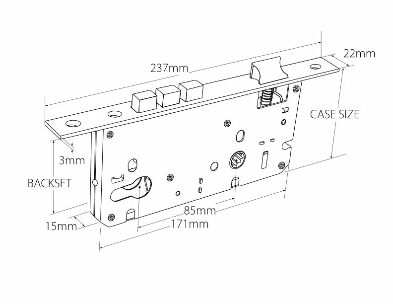 Outlet π₯ Locking Solutions ZANDA EURO MORTICE LOCK - 85MM PITCH π 6 Locking Solutions ZANDA EURO MORTICE LOCK - 85MM PITCH