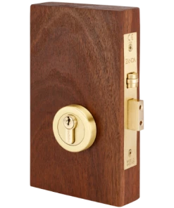 ZANDA SATIN BRASS ROUND ROLLER LOCK KIT