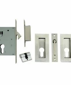 ZANDA SQUARE SLIDING DOOR EURO LOCK KIT