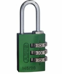 ABUS 3-WHEEL 20MM COMBINATION ALUMINIUM PADLOCK 145/20 VARIOUS COLOURS