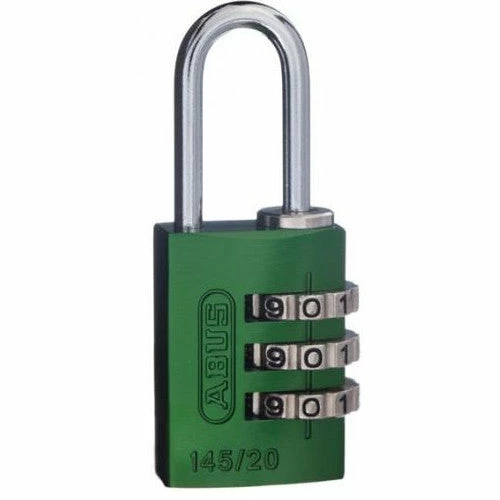 Outlet ⌛ ABUS 3-WHEEL 20MM COMBINATION ALUMINIUM PADLOCK 145/20 VARIOUS COLOURS ⭐ 1 ABUS 3-WHEEL 20MM COMBINATION ALUMINIUM PADLOCK 145/20 VARIOUS COLOURS