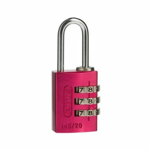 Outlet ⌛ ABUS 3-WHEEL 20MM COMBINATION ALUMINIUM PADLOCK 145/20 VARIOUS COLOURS ⭐ 4 ABUS 3-WHEEL 20MM COMBINATION ALUMINIUM PADLOCK 145/20 VARIOUS COLOURS