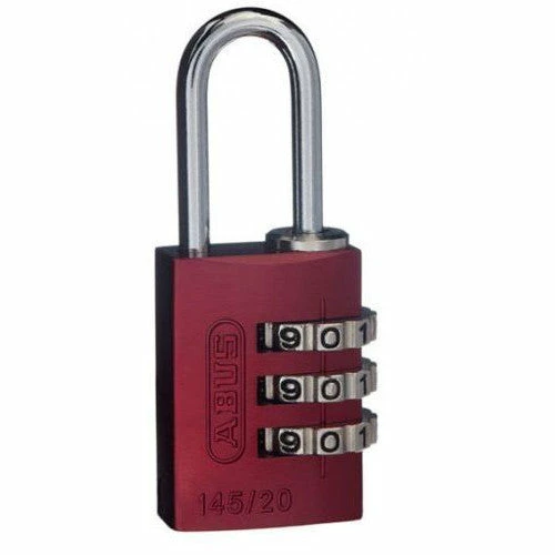 Outlet ⌛ ABUS 3-WHEEL 20MM COMBINATION ALUMINIUM PADLOCK 145/20 VARIOUS COLOURS ⭐ 5 ABUS 3-WHEEL 20MM COMBINATION ALUMINIUM PADLOCK 145/20 VARIOUS COLOURS