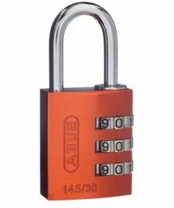 ABUS 3-WHEEL 30MM COMBINATION ALUMINIUM PADLOCK 145/30 VARIOUS COLOURS