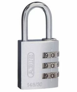 ABUS 3-WHEEL 30MM COMBINATION ALUMINIUM PADLOCK 145/30 VARIOUS COLOURS