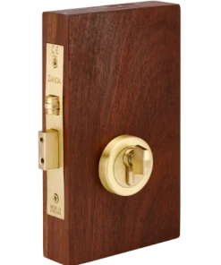 ZANDA SATIN BRASS ROUND ROLLER LOCK KIT