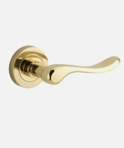 IVER DOOR LEVER STIRLING ROUND ROSE BACKPLATE Door Handles & Levers