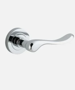 IVER DOOR LEVER STIRLING ROUND ROSE BACKPLATE Door Handles & Levers