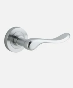 IVER DOOR LEVER STIRLING ROUND ROSE BACKPLATE Door Handles & Levers