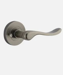 IVER DOOR LEVER STIRLING ROUND ROSE BACKPLATE Door Handles & Levers