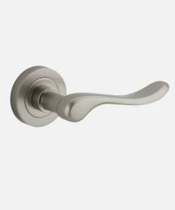 IVER DOOR LEVER STIRLING ROUND ROSE BACKPLATE Door Handles & Levers