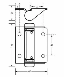 METLAM 209 STAINLESS STEEL SPRING HINGE