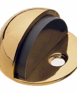 The Lock Shop GAINSBOROUGH HALF MOON FLOOR MOUNT DOOR STOP