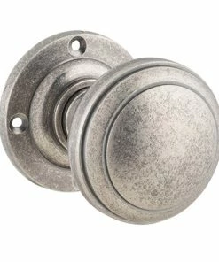 TRADCO DOOR KNOB MILTON ROUND ROSE PAIR