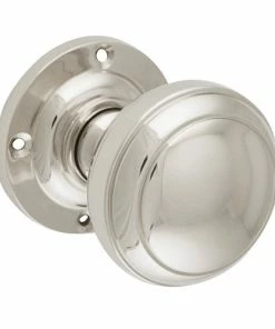 TRADCO DOOR KNOB MILTON ROUND ROSE PAIR