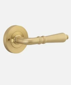IVER DOOR LEVER SARLAT ROUND ROSE PAIR Door Handles & Levers