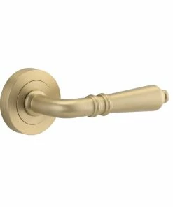 IVER DOOR LEVER SARLAT ROUND ROSE PAIR Door Handles & Levers