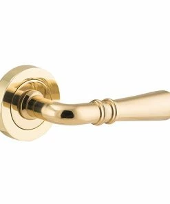 IVER DOOR LEVER SARLAT ROUND ROSE PAIR Door Handles & Levers