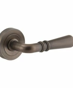 IVER DOOR LEVER SARLAT ROUND ROSE PAIR Door Handles & Levers