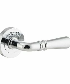 IVER DOOR LEVER SARLAT ROUND ROSE PAIR Door Handles & Levers