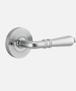 IVER DOOR LEVER SARLAT ROUND ROSE PAIR Door Handles & Levers