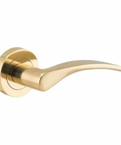 IVER DOOR LEVER OXFORD ROUND ROSE BACKPLATE