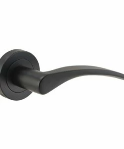 IVER DOOR LEVER OXFORD ROUND ROSE BACKPLATE