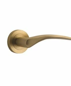 IVER DOOR LEVER OXFORD ROUND ROSE BACKPLATE