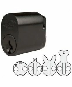 BRAVA METRO 570 OVAL CYLINDER MATT BLACK Locking Solutions