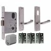 LOCKWOOD DOOR HARDWARE KIT FOR TIMBER DOOR (INC. HINGES, LOCK, HANDLES & CYLINDER) Handles & Hardware