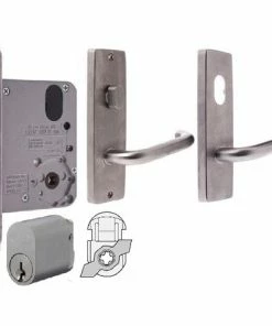 LOCKWOOD DOOR HARDWARE KIT FOR TIMBER DOOR (INC. HINGES, LOCK, HANDLES & CYLINDER) Handles & Hardware