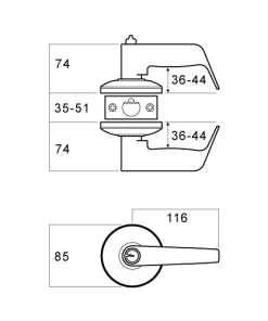 Locking Solutions BRAVA EV SERIES COMMERCIAL LEVER SET (DDA COMPLIANT)