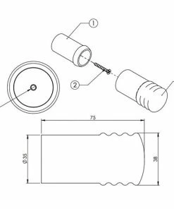 EMRO CUSHIONED DOOR STOP 75MM (BULK BUY) Handles & Hardware