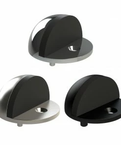 EMRO DOOR STOP HALF MOON FLOOR MOUNT 50008 Handles & Hardware