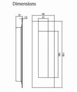 LOCKWOOD FP2 FLUSH PULL 150MM X 50MM