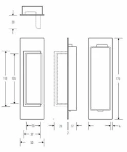 Flush Pulls HALLIDAY AND BAILLIE FLUSH D PULL HB678/HB679