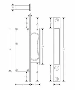 Flush Pulls HALLIDAY AND BAILLIE PUSH BUTTON EDGE PULL HB685