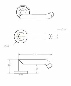 MADINOZ URBAN ROUND ROSE LEVERSET MDZ L82T