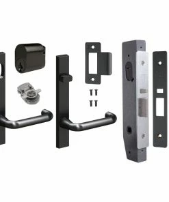 LEGGE L95MFS NARROW MORTICE LOCK KITS IN MATT BLACK Door Hardware Kits