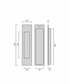 Nidus Flush Pulls MARDECO 'M' SERIES FLUSH PULL (SINGLE)