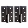 Hinges & Magnets TRIO MATT BLACK LIFT OFF HINGE (PAIR) 100MM X 75MM X 2.5MM